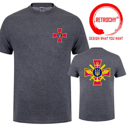 2022 Love Ukraine T Shirt Ukrainian Men T-Shirt Harajuku Tshirt 90s Tee Souvenir Coat of Arms Tee Military Army Green T-Shirt