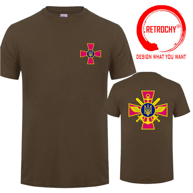 2022 Love Ukraine T Shirt Ukrainian Men T-Shirt Harajuku Tshirt 90s Tee Souvenir Coat of Arms Tee Military Army Green T-Shirt