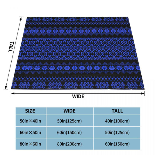Vyshyvanka Ukrainian Embroidery Blanket Soft 3D Printed Flannel Ukraine Boho Bohemian Throw Blankets for Sofa Bedding Quilt