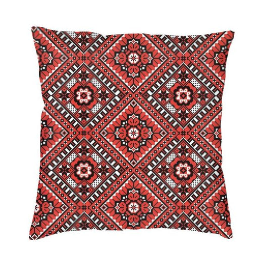 Bold Colorful Ukrainian Embroidery Vyshyvanka Cushion Cover 3D Printed Ukraine Bohemian Soft Luxury Pillow Cases Decor Home