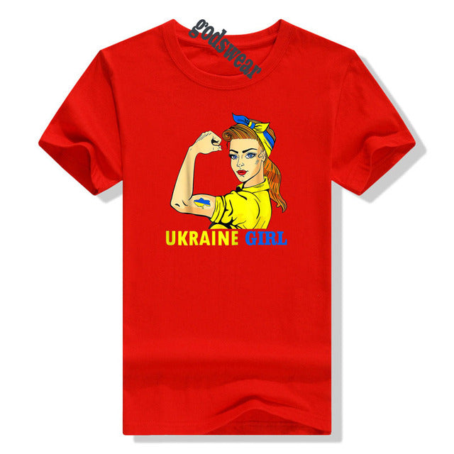 Ukraine Girl Clothes Jersey Ukrainian Flag T Shirt Women's Fashion Graphic Tee Tops Aesthetic Costumes