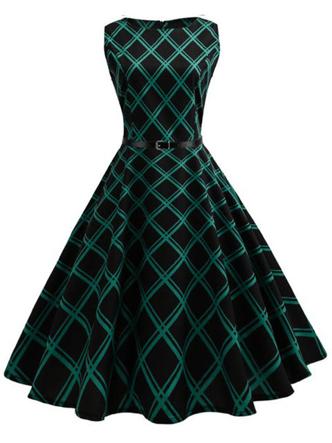 Women Summer Dress Floral Print Retro Vintage 1950s 60s Casual Party Office Robe Rockabilly Dresses Vestido Mujer
