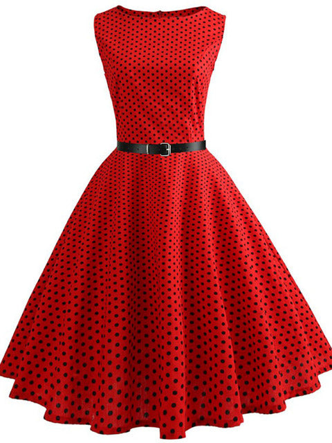 Women Summer Dress Floral Print Retro Vintage 1950s 60s Casual Party Office Robe Rockabilly Dresses Vestido Mujer