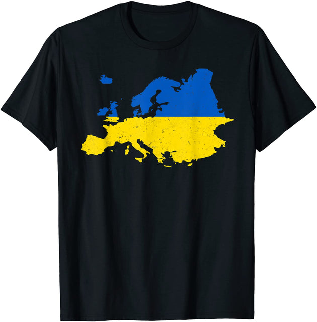 May Live in USA Story Began in Ukraine Flag T-Shirt
