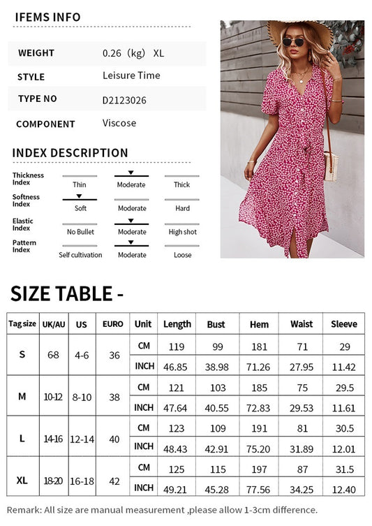 Spring Women Bandage Dress Summer 2022 New Casual Floral Print Beach Dress Vintage Button Holiday Ladies Chic Dresses Vestidos
