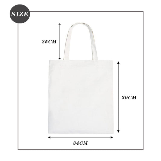 Inscription canvas shopping bag Black Letter Print Eco Reusable Shoulder bag lady tote bag for girl school bag