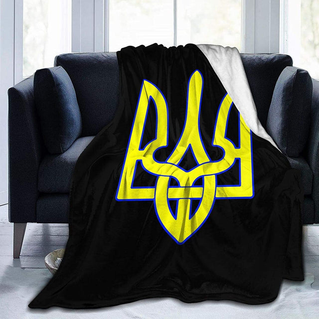 Ukraine Flag Print Blanket Smooth Soft Throw Blanket Micro Fleece Blanket for Bed Couch Sofa Gift Kid Adult