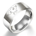 Women Ring Ukraine Map Rings Man Fashion Jewellery Wedding Couples Cute Silver Color Metal Stainless Steel Trend Accessories