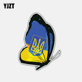 YJZT 8.9CM*12CM Funny Ukraine Butterfly Flag Window Body Accessories Decal Car Sticker 6-3007