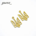 10pcs 2 colour Alloy Metal Antique Sliver Ukrainian national emblem Charm Jewelry Making DIY Handmade Craft