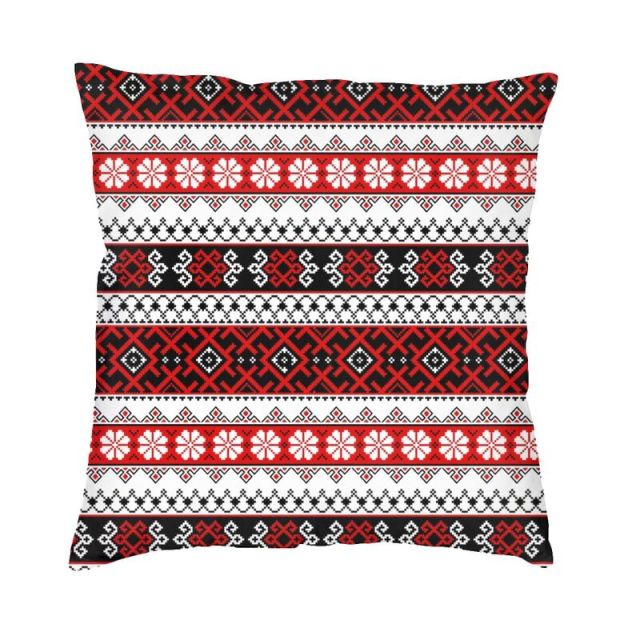 Bold Colorful Ukrainian Embroidery Vyshyvanka Cushion Cover 3D Printed Ukraine Bohemian Soft Luxury Pillow Cases Decor Home