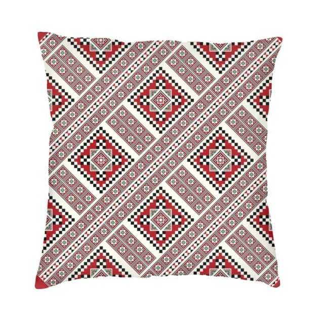 Bold Colorful Ukrainian Embroidery Vyshyvanka Cushion Cover 3D Printed Ukraine Bohemian Soft Luxury Pillow Cases Decor Home
