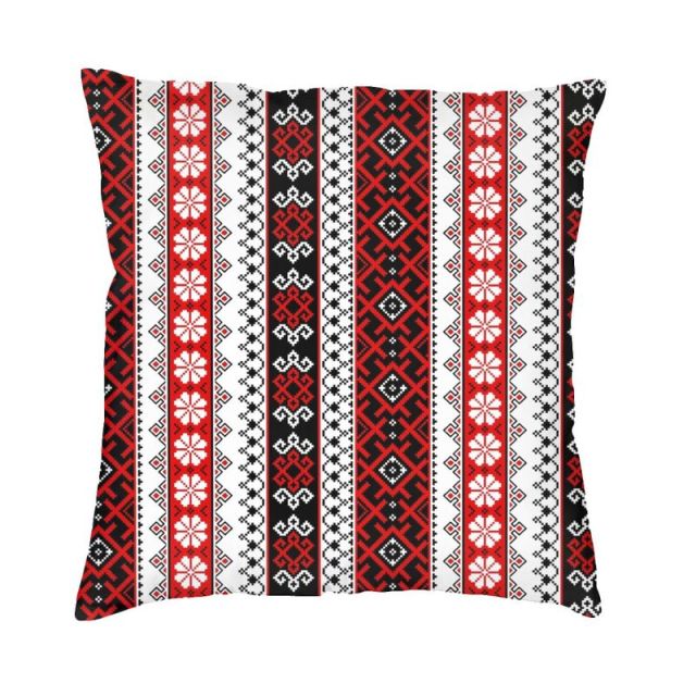 Bold Colorful Ukrainian Embroidery Vyshyvanka Cushion Cover 3D Printed Ukraine Bohemian Soft Luxury Pillow Cases Decor Home