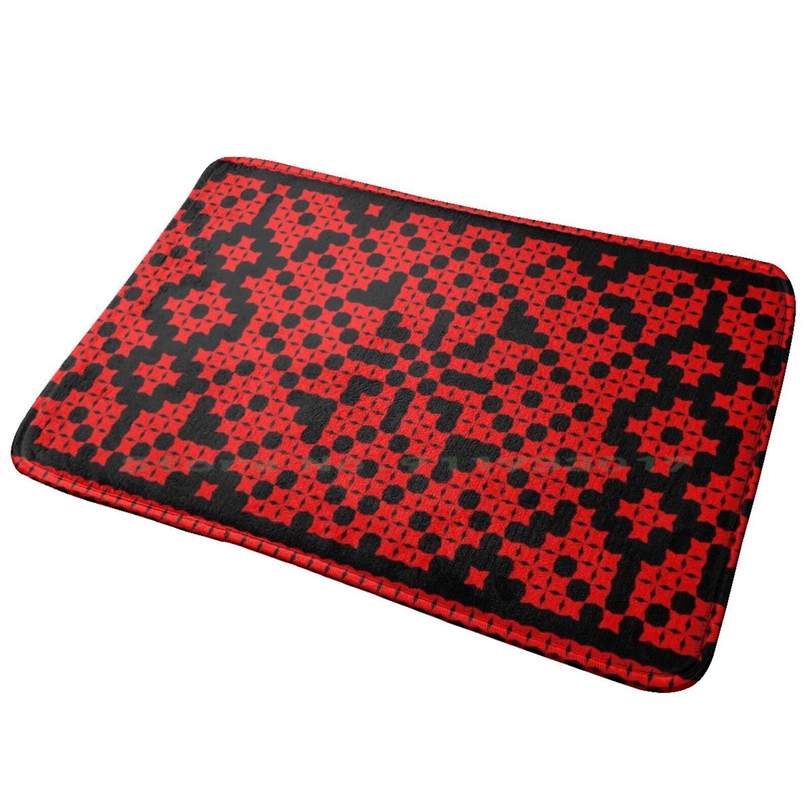 Ukrainian Embroidery Vyshyvanka Entrance Door Mat Bath Mat Rug Super Sj Kpop Leeteuk Korea Pop Art Blue Neon Black Green White