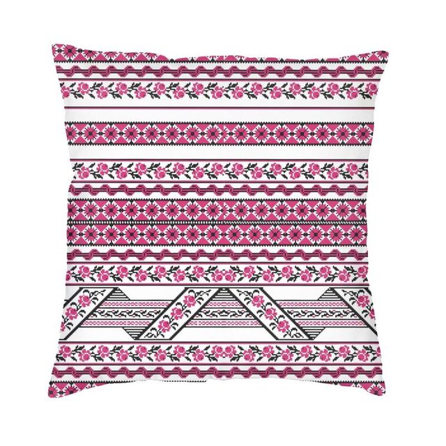 Ukraine Vyshyvanka Embroidery Cushion Covers Sofa Decoration Bohemian Geometric 3D Printed Square Throw Pillow Cover 40x40